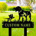 Custom Cat and Dog Garden Stake,Personalized Pet Stake Sign,Custom Cat Dog Stake Art Sign,Garden Stake Sign,8-24inches