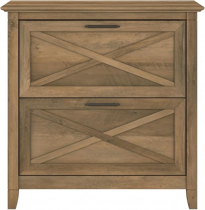 Bush Furniture Key West Lateral File Cabinet, Modern Farmhouse 2 Drawer File Cabinet for Home Office