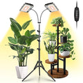 LBW Grow Lights for Indoor Plants,Full Spectrum Standing Plant Grow Light with 4/8/12H Timer, 6 Dimmable Levels,68" Adjustable Tripod, Floor Grow Lamp for Large Indoor Plants, Dual Heads Plus