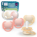 Philips Avent Ultra Soft Pacifiers - Orthodontic Design, for Babies 0-6 Months, Flexible Shield, Silicone Symmetrical Nipple, BPA-Free, 2 Sterilizing Cases, 48 Pack, SCF091/47