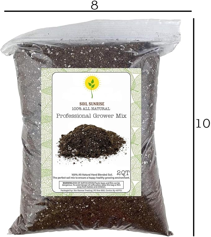 Organic Professional Grower Mix (2 Quarts), Fast Draining Potting Soil Blend