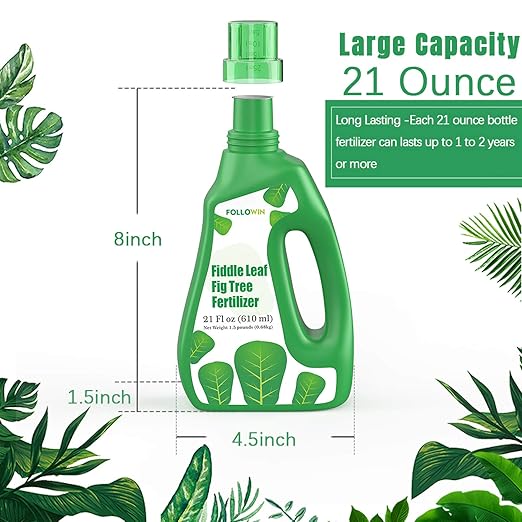 Fiddle Leaf Fig Tree Plant Food 21 oz,Liquid Houseplant Fertilizer with 3-1-2 NPK Ration for Healthy Roots,Stems and Leaves