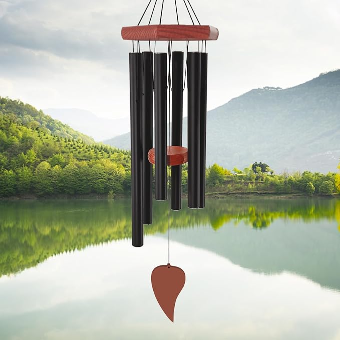 Wind Chimes for Outside, Memorial Wind Chimes with 6 Long Metal Tubes, Sympathy Wind Chime with Sound, Perfect for Garden, Patio and Yard