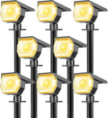 Peasur 18 Pack Solar Lights Outdoor, Spotlights Outdoor Waterproof 3 Modes, 2-in-1 Auto On/Off Solar Spot Landscape Lighting Outside for Tree Plants Yard Garden Pathway, Warm White