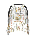 Personalized Winter Carseat Cover for Baby Custom Name Car Seat Canopy for Newborn Baby Boys Girls 2 in 1 Mom Nursing Breastfeeding Covers Giraffe Minky Baby Carrier Stroller Covers