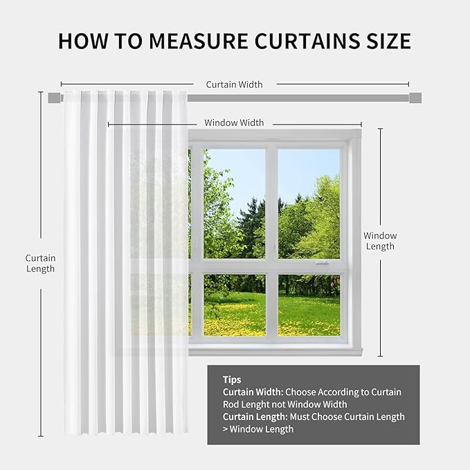 Joydeco Natural Linen Curtains 120 inch Length 2 Panels Set Burg 100% Blackout Patio Door Curtain Room Darkening Sliding Door Curtains Thermal Insulated Back tab Rod Pocket(105x120 inch, Linen)