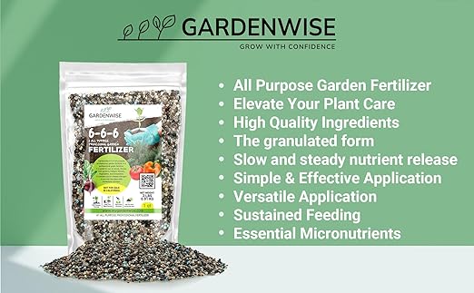 6-6-6 All-Purpose Professional Plant Food Fertilizer; Ideal for Winter Care & Spring Feeding, Perfect Balanced NPK for Indoor and Outdoor Plants (10 QUARTS)
