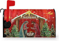 Christmas Mailbox Cover Holy Night Nativity Magnetic Mailbox Covers Religious Xmas Jesus Nativity Scene Decorative Post Letter Box Wrap for Winter Holiday Outdoor Yard Decor 21 X 18 Inch