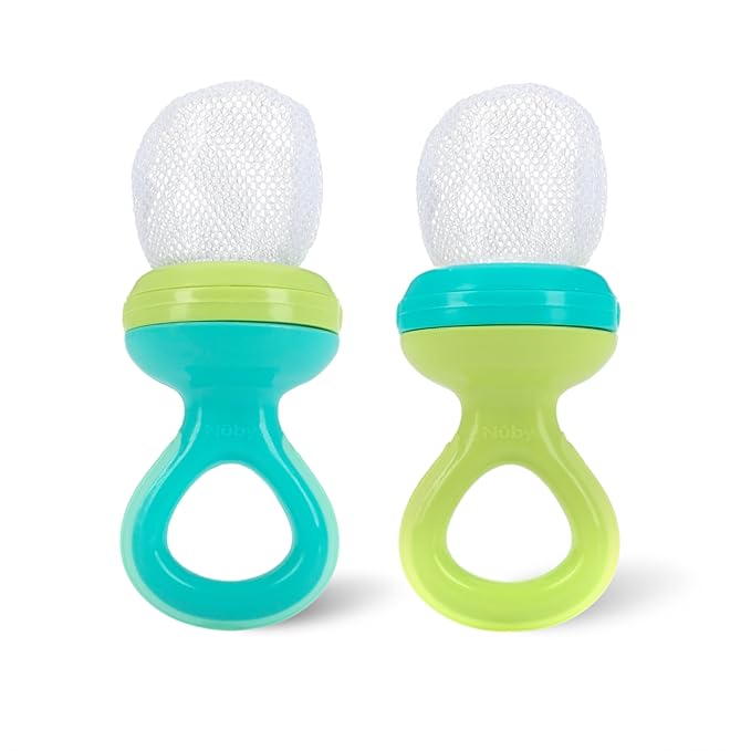 Nuby Nibbler Mesh First Soft Foods Feeder, 2pk, Colors May Vary
