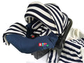 9pc Baby Boy Baby Girl Ultimate Set of Infant Car Seat Cover Canopy Headrest Blanket Hat Nursing Scarf, 25JE09