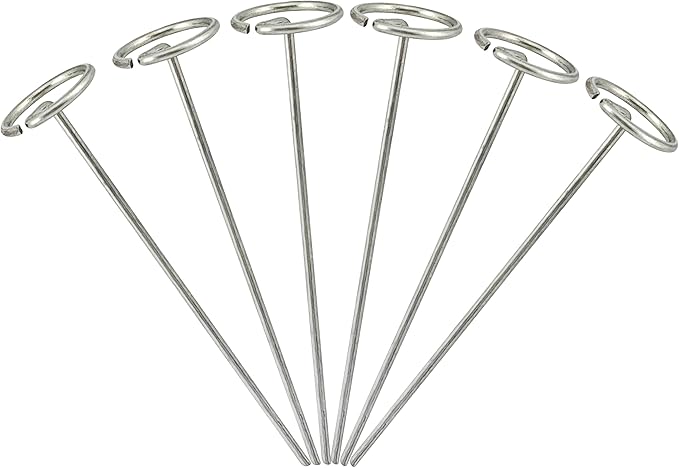 Palmhomee Garden Staples Anti-Rust Galvanized Garden Stakes Circle Top Landscape Pins Ground Cover Fabric Stakes Securing Lawn Fabric Weed Barrier (6 inches - 200 Pieces)
