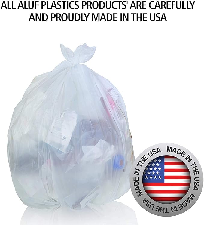 Aluf Plastics High Density Trash Bags, 10 Gallon, 8 Micron,