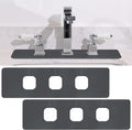 Tioncy 2 Pcs 3 Hole Faucet Mat for Kitchen Sink Kitchen Faucet Absorbent Mat