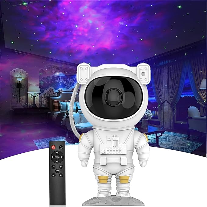 Star Projector Galaxy Night Light Astronaut Starry Nebula Ceiling LED Lamp with Timer and Remote Gift for Kids