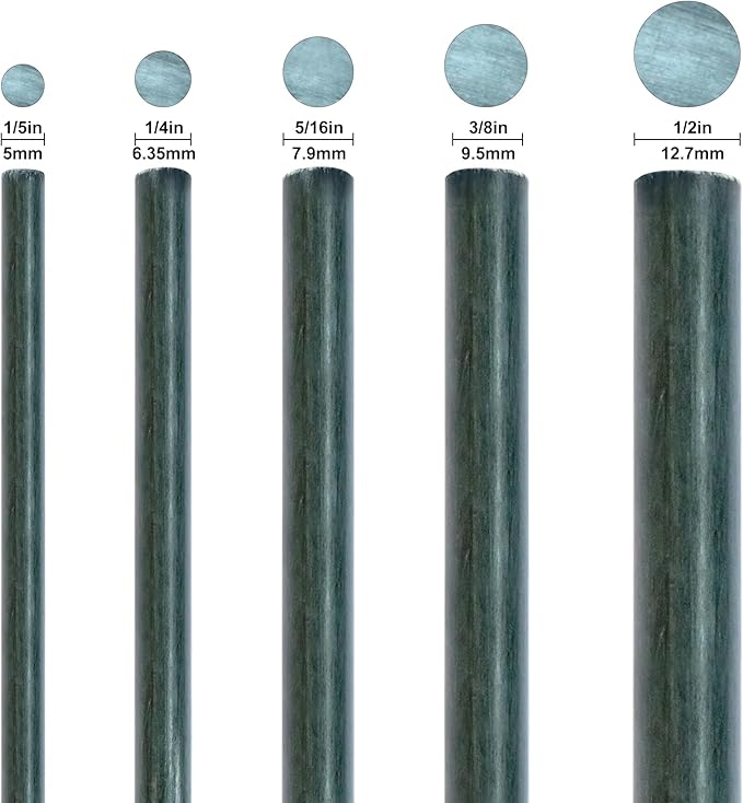 48inch Plant Stakes 20pack, 5/16 Inch Dia Garden Stakes, Garden Poles Tree Stake Cucumber Potato Stake Fence Stake Never Rust, 4ft Long