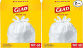 Glad Tall Kitchen Trash Bags 13 Gallon, Unscented Garbage Bags