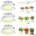 LED Grow Light for Indoor Plants, 30W Full Spectrum Puck Grow Light with Timer, Magnetic Plant Growing Lamp, 3 Lighting Modes & 10 Dimmable Brightness Levels for Plant Shelf and Cabinet, 3 Head(C30)