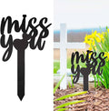 13.8 X 7.9 Inches Large Cemetery Decorations for Grave, Miss You Memorial Grave Markers, Metal Memorial Remembrance Stake, Grave Markers for Human Cemetery, Garden Yard Grave Site Outdoor Stake Marker