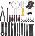 GOOACC 40Pcs Trim Removal Tool,Auto Terminal Removal Key Tool,Auto Clip Pliers Stereo Removal Tools,Car Upholstery Repair Removal Kit,Precision Hook and Pick Set,Wiring Threader,Car Film Scrape-Black