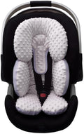 Pro Goleem Infant Car Seat Head Neck Body Support, Ultra-Soft Minky and Microfiber Newborn Car Seat Insert, Perfect for Car Seat, Stroller, 2-in-1 Reversible, for Boys and Girls, Gray