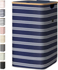BALEINE Laundry Hamper with Lid, Tall Laundry Baskets with Bamboo Pull Handles