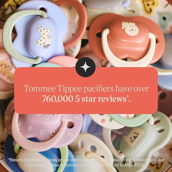 Tommee Tippee Ultimate Fit Newborn Pacifiers, 0-6 Months, Extra Air Holes, Symmetrical Nipple and Shield, 100% BPA Free Silicone, Dishwasher & Sterilizer Safe, Blue and Green, Pack of 4