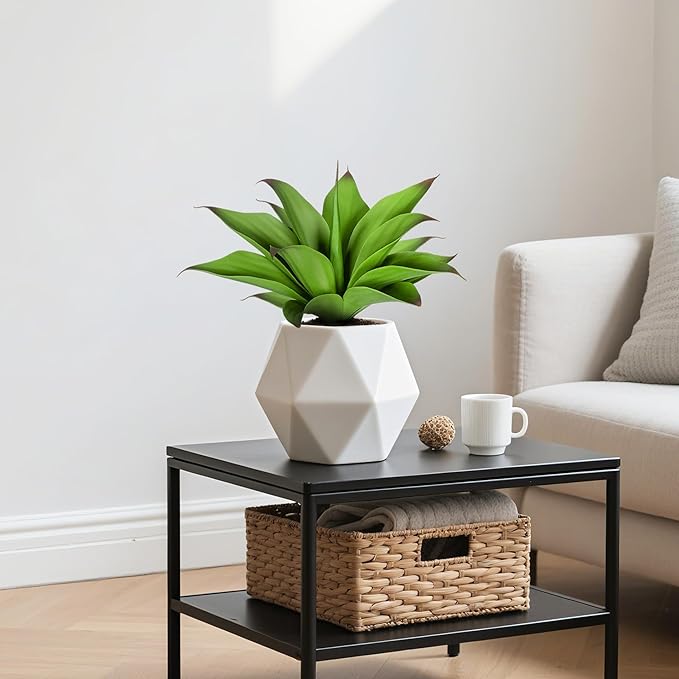 Artificial Agave Faux Agave 15In Fake Greenery Outdoor Artificial Plant Fake Plant for Indoor Home Decoration Plastic Plant Outdoor Decoration Front Porch Decor Simulation Plants 2Pack(Green)