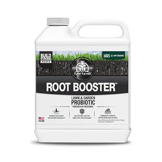 Turf Titan Root Booster – Grass Probiotic & Garden Booster – Natural Liquid Probiotic for Lawn Care – Green Lawn Enhancer for Yard Maintenance – Covers up to 8,000 Sq Ft