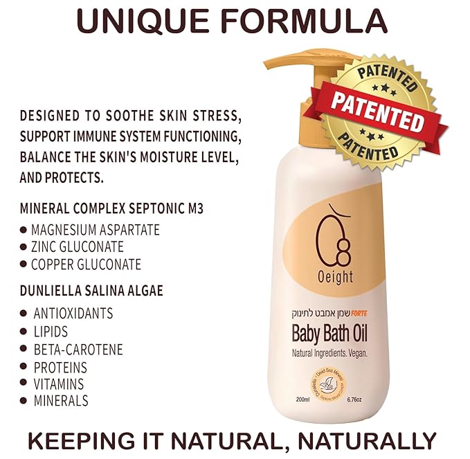 Baby Bath Oil Forte 100% Natural Active Ingredients Dead Sea Mineral