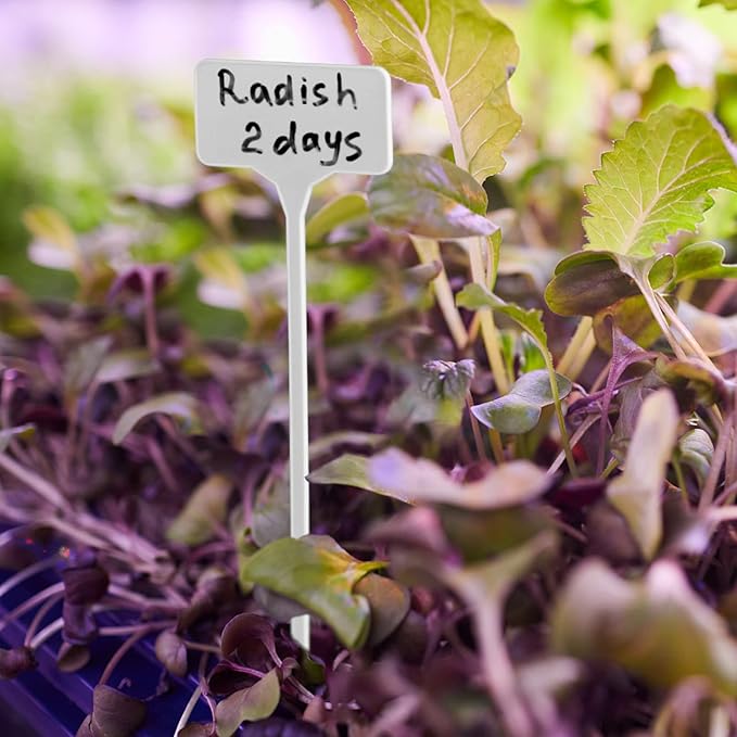 Garden Markers Waterproof, Outdoor Large Plant Id Tags Tall Plant Labels, Plastic Garden Signs Identification Stakes, for Vegetables Herb Seed Pot Flower, 50pcs 11'' Long