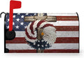 American Eagle Patriotic Mailbox Covers Magnetic Standard Size USA Flags Cross Mailbox Wraps 4th of July Mailbox Post Cover Independence Day Mailbox Decor Waterproof for Garden Yard 21x18 Inch