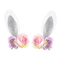 Easter Velvet Bow Hair Clips for Baby Girls Alligator Bow Clip Easter Bunny Ears Flower Clips Hairpin Easter Hair Accessories for Infant Toddler White