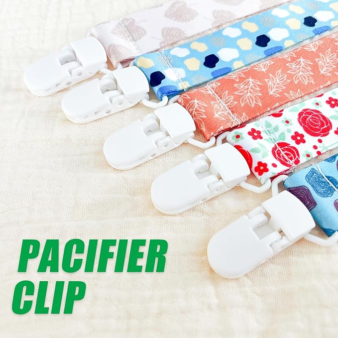 100Pcs Clips Holders Suspender Mitten Binky Clip for DIY Teething Blankets Bib Holder Suit for 20-25 mm Ribbon