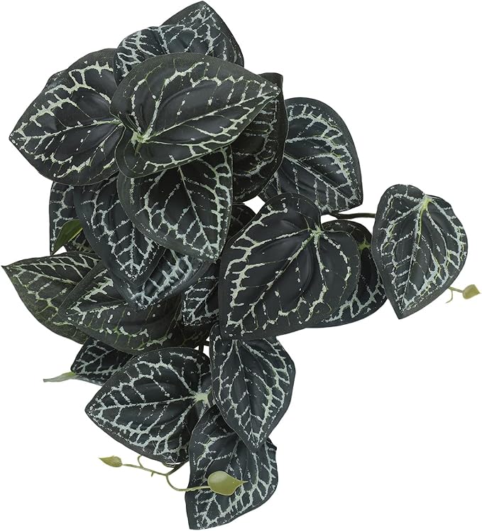 IBWell Fake Reptile Plants for Reptile Terrarium Plants, Reptile Plant Décor, Turtle Tank Plants with Suction Cup