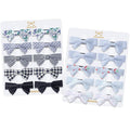 20pcs small blue & navy hair bows for girls.Cute baby hair bows,Non-slip alligator hair clips.Toddlers bow clips,Handmade hair accessories for little girls gift set.