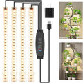 8.6 Inches LED Grow Light Strips, Grow Lights for Indoor Plants Full Spectrum 3500K, 104 LEDs Plant Light with 10 Dimmable Levels, 3/9/12H Timer for Seedling Succulent and Plant Shelf, 4 Head 1 Pack