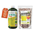 10-10-10 Liquid Fertilizer & 10-10-10 All-Purpose Granular Fertilizer Bundle for All Purpose Plants - Plant Food Outdoor & Indoor Plant Food, Vegetables, Flowers Garden (8oz & 3 Quarts)