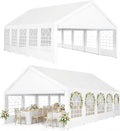 Party Tent 16x32Ft Outdoor Canopy Gazebo Heavy Duty Large Event Shelter Carport White for Wedding Parties BBQ