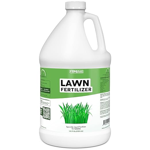 TPS NUTRIENTS Lawn Fertilizer for All Grass and Lawn Types, Liquid Plant Food, 1 Gallon (128 oz)
