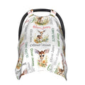 Personalized Baby Car Seat Cover Winter Custom Minky Carseat Cover Boy Girls with Name Deer Carseat Canopy Customized Car Seat Canopy Infant Carrier Covers Nursing Cover Toddler Blanket