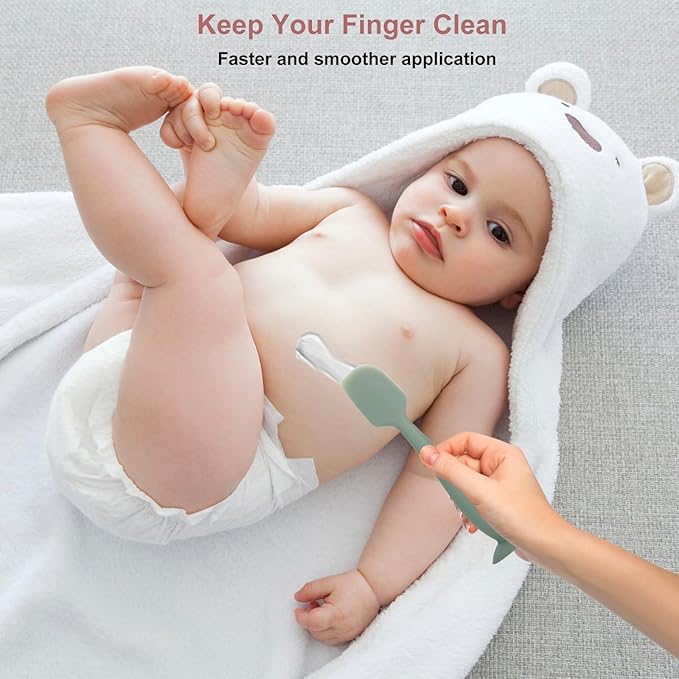 Baby Diaper Cream Spatula, 3 pack Baby Butt Paste Spatula, Diaper Cream Applicator for Newborn Babies, Diaper Cream Brush Suitable for Aquaphor Desitin
