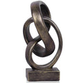 DOVDOV Abstract Bronze Rope Knot Statue, Geometric Decor, Living Room Coffee Table Bookshelf countertop Bronze Decor, Office Coffee Table entryway entryway Desktop Decor.
