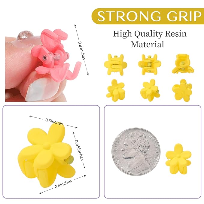 choicbaby 80PCS Baby Hair Clips for Girls 16 Different Variety of Colors Cute Baby Hair Accessories Mini Flower Hair Clip for Infant Fine Hair