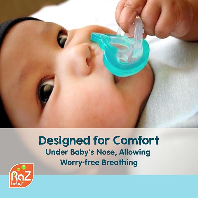 RaZbaby Jollypop Pacifier for Newborns & Up, USA Made, Natural Shaped Orthodontic Binky, Lovingly Shared in NICUs & Hospitals Worldwide, Medical-Grade 100% BPA-Free - 0-3 Months, 2 Pack - Lavender