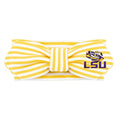 Creative Knitwear LSU Tigers Infant Girls Gold/White Striped Hair Knot Headband Embroidered Logo - Size Newborn - 4T
