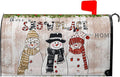 There’s Snow Place Magnetic Mailbox Cover Winter Snowman Mailbox Covers Standard Size 21x18 inch Snowflake Post Letter Box Cover Home Decor Outdoor Yard Decoration for Garden