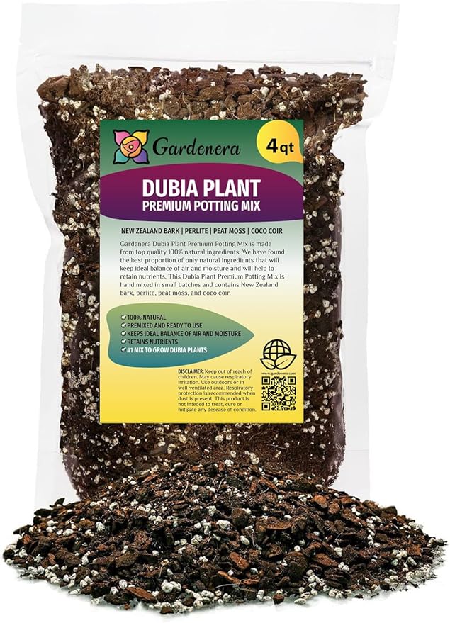 Gardenera Monstera Dubia Potting Mix - Perfectly Formulated for Unique Plant Needs - 4 Quart