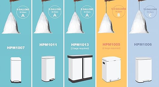 happimess 5.3 Gallon Drawstring Trash Bags, Heavy Duty LDPE Liners