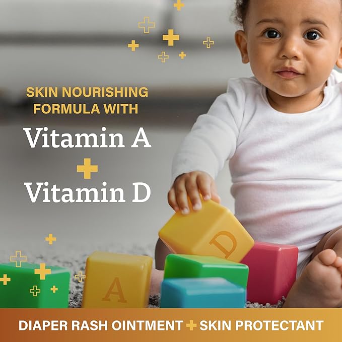 A+D Original Diaper Rash Ointment, Prevents & Heals Diaper Rash, Moisturizes & Heals Dry Skin With Vitamins A & D, Home & Go Bundle - 16 oz jar, 4 oz tube, 1.5 oz tube