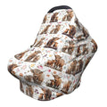 Highland Cow Baby Car Seat Covers Canopy Covers Baby Multi-Use Car Seat Canopy Carrier Cover, Breathable Breastfeeding Cover Boys & Girls